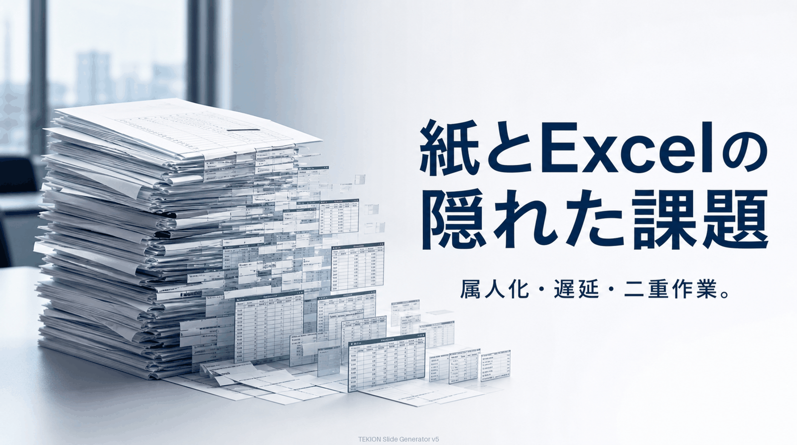 属人化・遅延・二重作業が潜む。