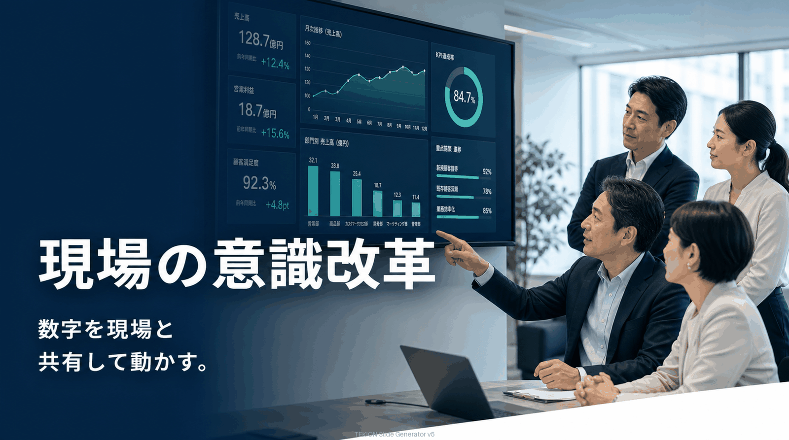 数字を現場と共有して動かす。