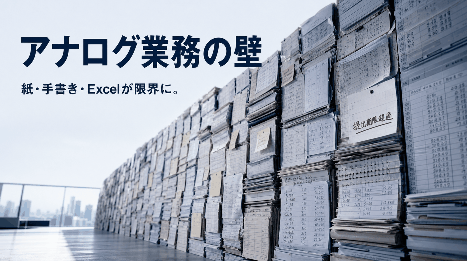 紙とExcelの手作業が限界に。
