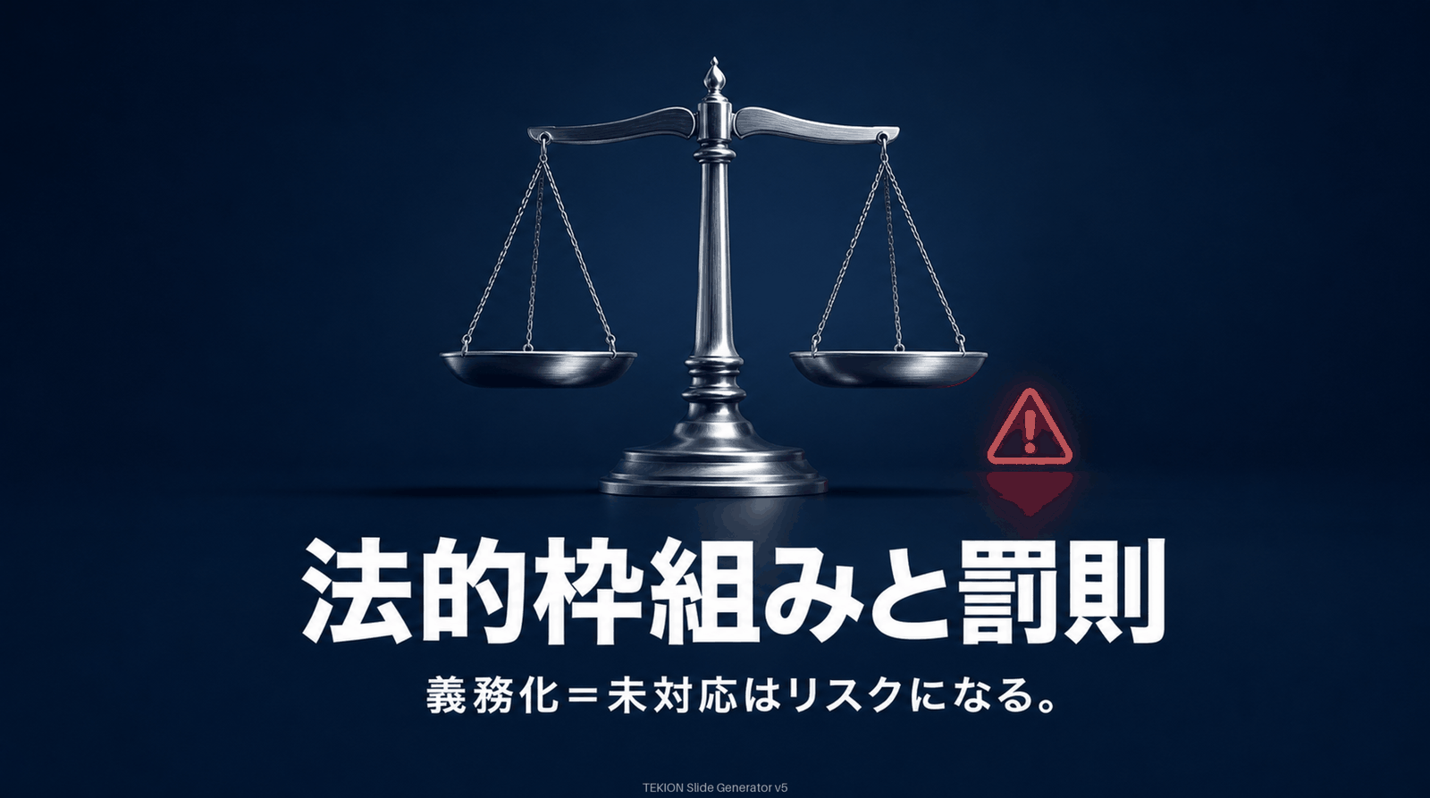 “任意”でなく“義務”。未対応はリスク。