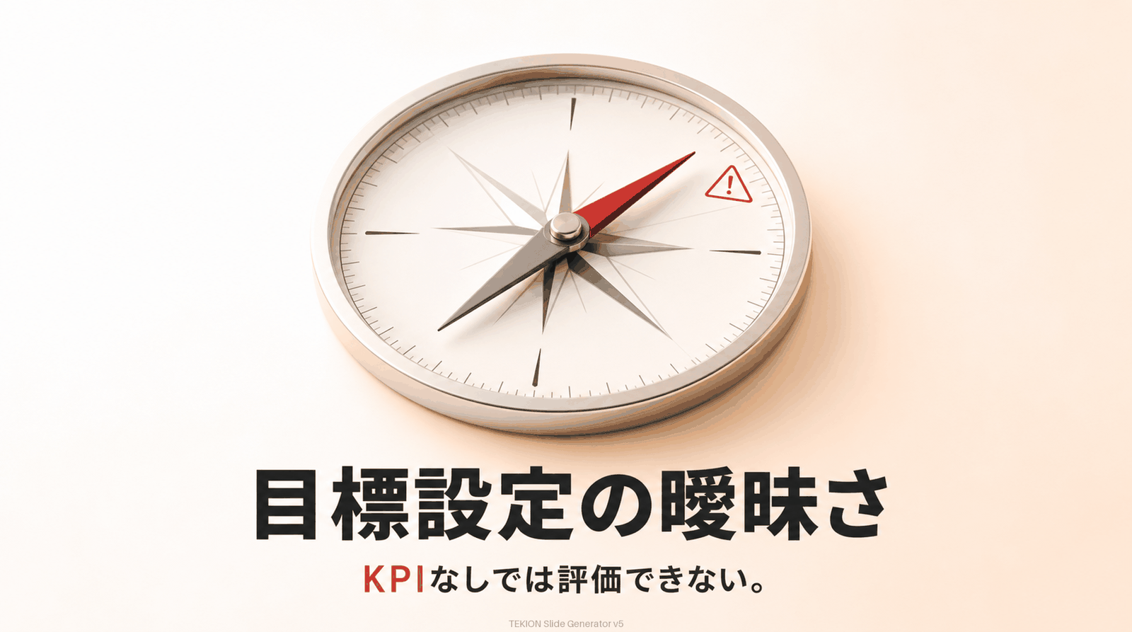 KPIが曖昧だと評価できない。